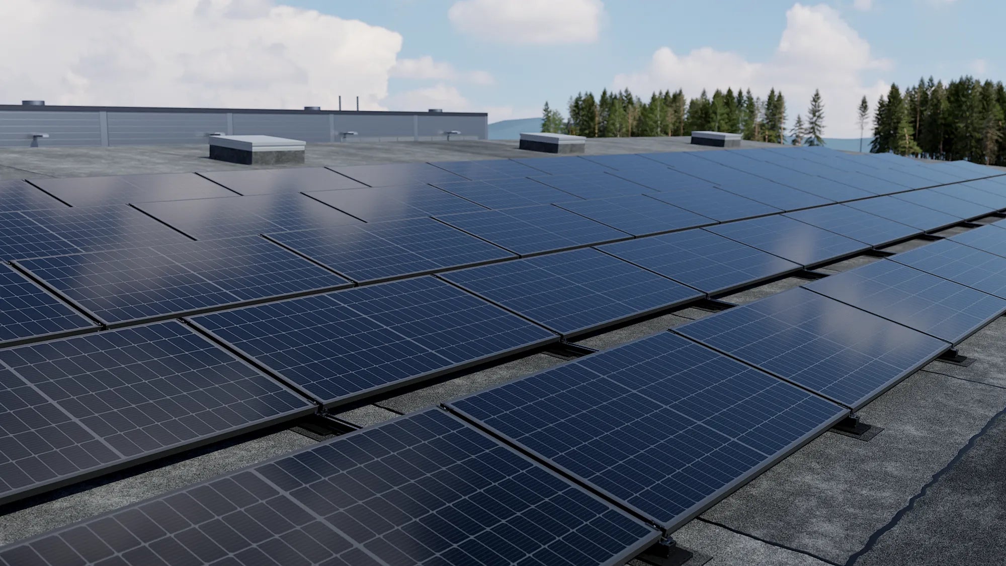 Mounting system for flat bitumen roofs, black – Infästningssystem för ...